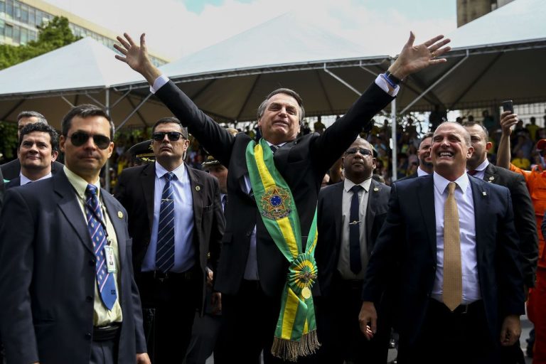 O presidente Jair Bolsonaro durante o desfile de 7 de Setembro, em Brasília