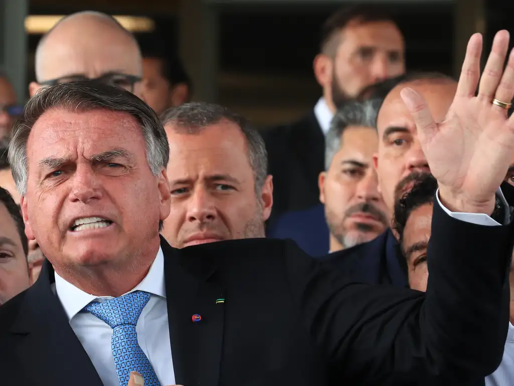 Brasília (DF), 26/03/2025 - Ex-presidente Jair Bolsonaro durante declaração a imprensa após virar Réu no STF. (Foto: Lula Marques/Agência Brasil).