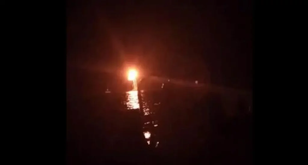 Bomba sonora (atordoante) gravada pelo navio Spectre da Flotilha Global Sumud em 24 de setembro de 2025. (Foto: Captura / Reprodução)