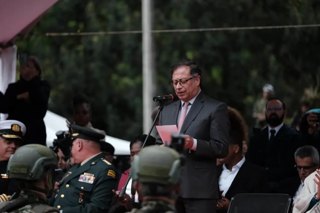 Comemoração do primeiro ano do governo de Gustavo Petro e da Batalha de Boyacá, 7 de agosto de 2023. (Foto: Andrea Puentes / Presidencia)