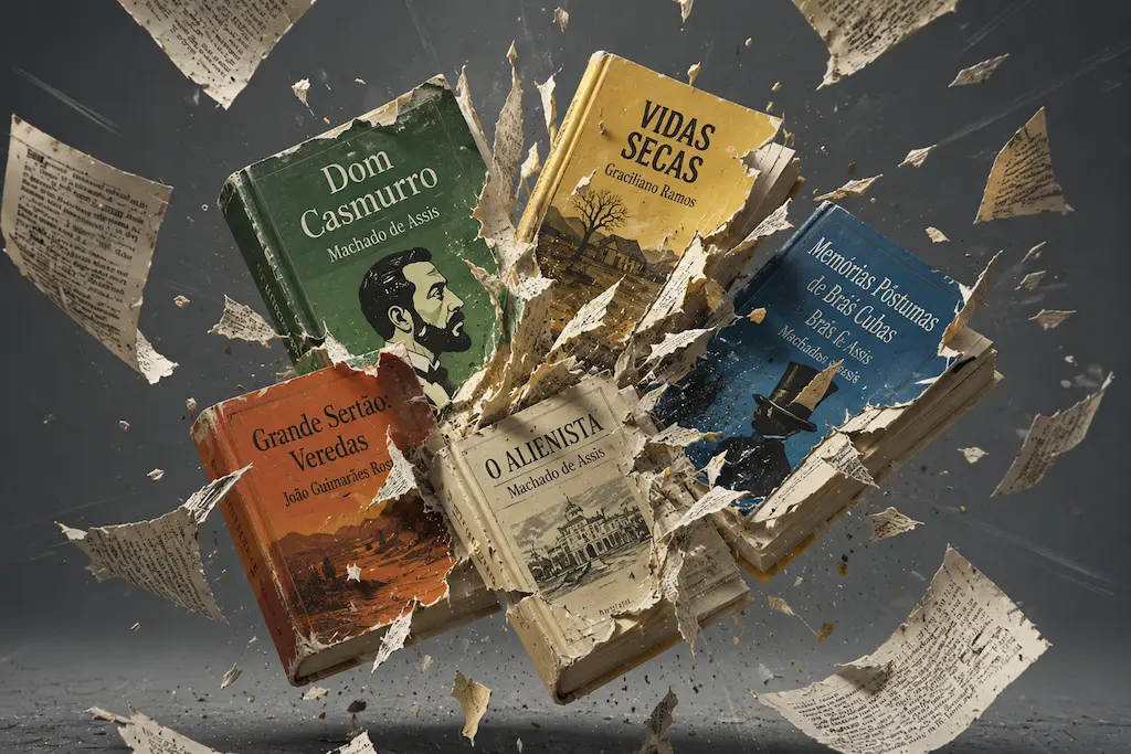Quando transformamos livros em uma espécie de forragem ou combustível para as máquinas, evaporamos universos inteiros. (Imagem: Estúdio Gauche)