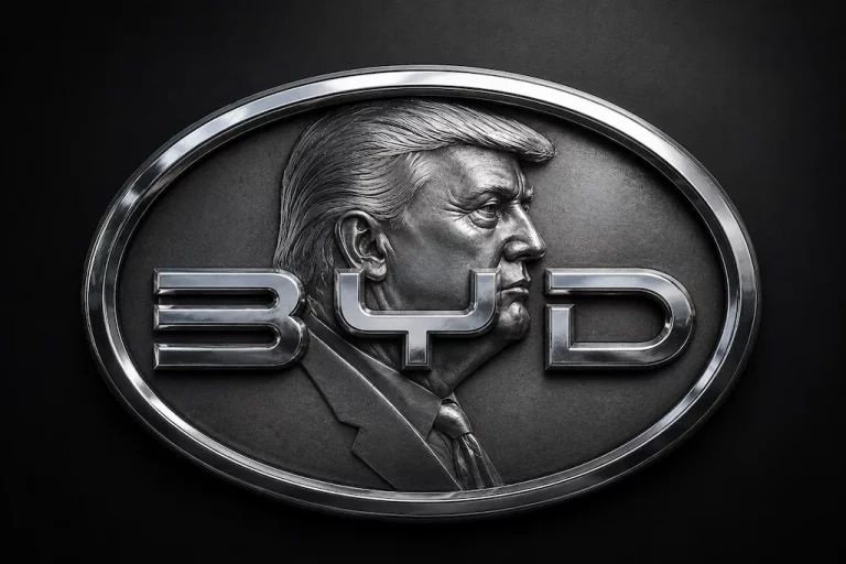 Donald Trump pode legitimamente receber o crédito pelo aumento nas exportações de veículos elétricos (EVs) da China. (Foto: Estúdio Gauche)