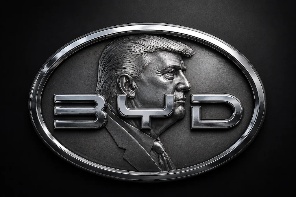 Donald Trump pode legitimamente receber o crédito pelo aumento nas exportações de veículos elétricos (EVs) da China. (Foto: Estúdio Gauche)