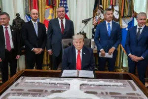 O presidente dos EUA, Donald Trump, durante discurso na Casa Branca. (Foto: Daniel Torok / White House)