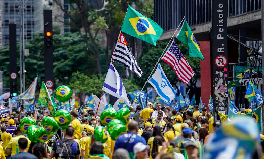 São Paulo (SP), 18/10/2026 - Ato em apoio à candidatura de Flávio Bolsonaro à Presidência da República reúne apoiadores na Avenida Paulista. (Foto: Rafa Neddermeyer/Agência Brasil)