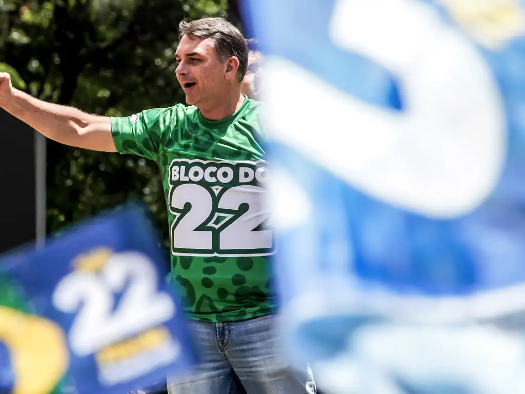 São Paulo (SP), 18/10/2026 - Ato em apoio à candidatura de Flávio Bolsonaro à Presidência da República reúne apoiadores na Avenida Paulista. (Foto: Rafa Neddermeyer/Agência Brasil)